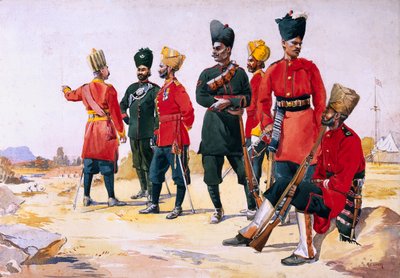 Soldato della fanteria Rajputana, illustrazione da 